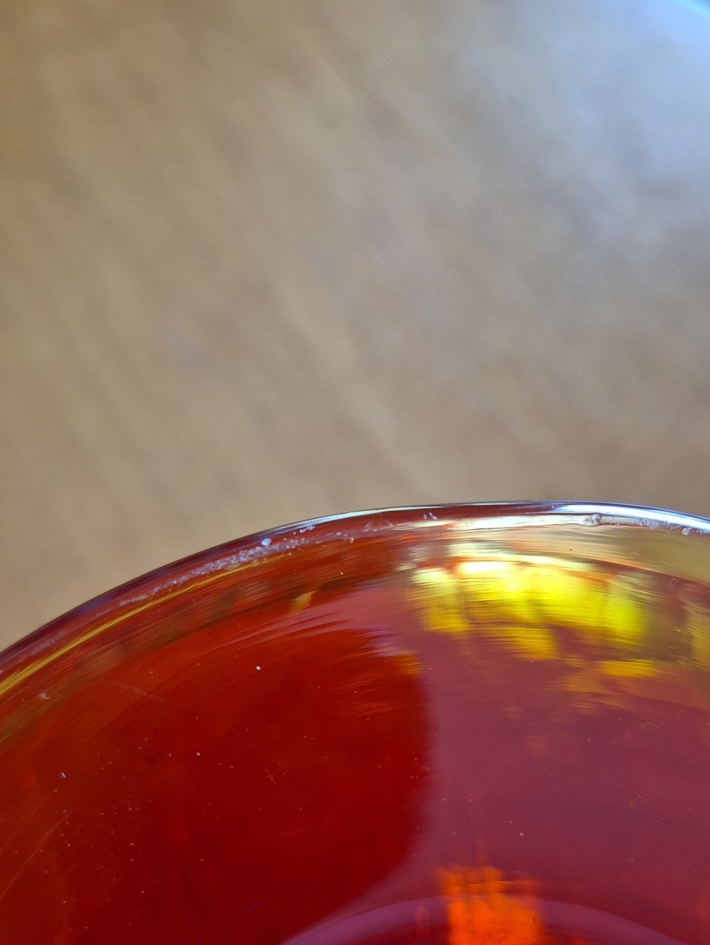 Vtg. Blenko Crackle Amberina Wayne Husted Footed Compote - Picture 6 of 8